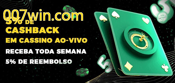 Promoções do cassino ao Vivo 007win.com